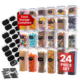 Oizeir airtight storage containers with secure lids for pantry freshness.