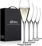OJA champagne flutes set of 4 hand-blown for elegant weddings.