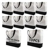 OKBA sublimation tote bag front view with patchwork, ideal for custom DIY totes.