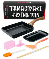 OLEEX Tamagoyaki Pan square 5x7 inches with nonstick surface for easy omelets.