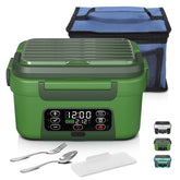 Omboos cordless heated lunch box top view, compact portability