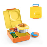 OmieBox bento box sunshine, compact daily lunch solution with organized compartments.