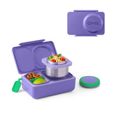 OmieBox UP insulated-lunchbox shown in Galaxy Purple for school meals.