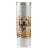 Onebttl golden retriever gifts tumbler with glitter finish for dog lovers.