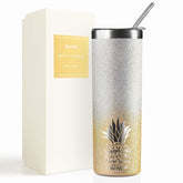 Onebttl Pineapple Glitter Tumbler front view, ideal for daily hydration and cheerful moments