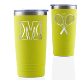 Onebttl tennis gift tumbler with initial on the side, perfect for personalized keepsakes.