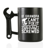 Onebttl wrench-mug-handle for a comfortable grip during grandpa moments.