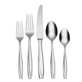Oneida Camlynn Mirror 45-piece flatware set on table elevating casual meals