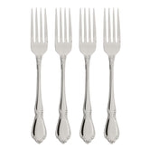 Oneida Chateau dinner fork closeup highlights the refined fiddleback design for elegant meals