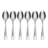 Oneida Flight teaspoons 6-piece set front view, ideal for everyday dining.