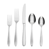 Oneida Mooncrest 45-piece flatware set for eight with a mirror finish.