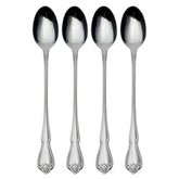Oneida True Rose iced tea spoons four-piece set for casual dining.