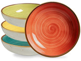 ONEMORE pasta bowls set of 4 colors adds vibrant table appeal for family meals.