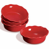 ONEMORE pie pan 6-8 inch red, ideal for individual pies and even baking.
