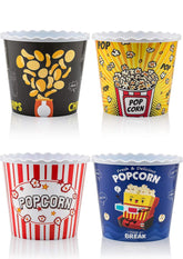 ONONEXPRESS popcorn box yellow top opening for easy filling.