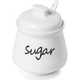 ONTUBE ceramic sugar bowl with lid white; keeps sugar fresh and stylish.