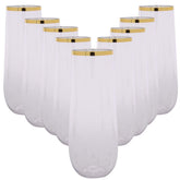 Oojami 24pc 9oz gold-rim champagne flutes for elegant wedding toasts