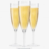 Oojami 6 oz clear plastic champagne glasses pack shot for celebrations