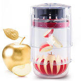 OOKUU extra-large apple slicer 16 blades delivering fast, mess-free slices into the catch bowl.