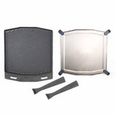 Ooni cast-iron dual-sided grizzler plate, reversible for sizzle or sear.