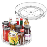 Optish 2-pack Lazy Susan 9.5 inch turntable for easy cabinet access.