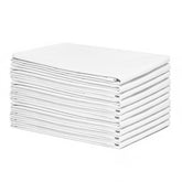 Organic Cotton Mart white dish towels 27x27 in a bright kitchen for quick drying.