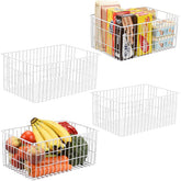 Orgneas freezer organizer large basket front view for easy access.
