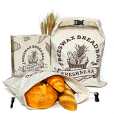 Orlithia XL bread bag in use with sourdough loaf.