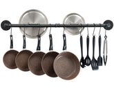 OROPY 38-inch wall mounted pot bar rack keeps pans organized and within reach.