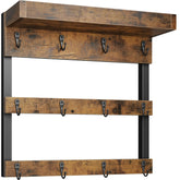 OROPY coffee mug rack wall mounted with 12 hooks for organized kitchen display.