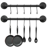 OROPY wall mounted rack set of 2 with 21-inch rails for organized cookware