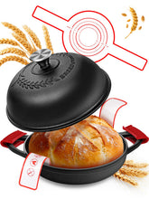ORWIPO Dutch Oven 6QT with lid on shows sturdy, even-heat cooking for crusty bread.