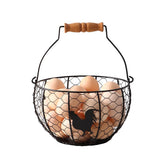 oskas fresh eggs collection basket with handle on counter keeps eggs organized and visible.