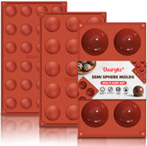 Ossryta semi-sphere molds in 6-cavity kit offering precise chocolate bombs for desserts.