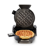 Oster DiamondForce vertical waffle maker front view, durable nonstick coating