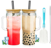 OTOB 2-pack glass tumbler 24oz clear for iced drinks and travel.