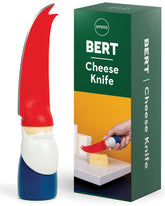OTOTO Bert cheese knife with gnome-face for precise slicing and playful kitchen fun.