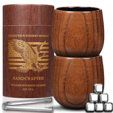 OUHT charred interior bourbon glass highlights smoky aroma for richer sips.