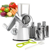 Ourokhome rotary cheese grater with hand crank for quick cheese shredding.
