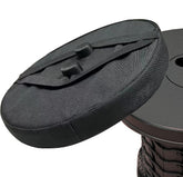 Outward Gear round seat cushion close-up shows memory foam comfort for extended seating