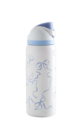 Owala Tied and True Blue Bows bottle with limited edition design for on the go hydration