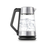 OXO Brew cordless glass kettle front view showing 1.75 L capacity and clean design.