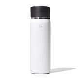 OXO Good Grips 20oz travel mug in Quartz, full view for on-the-go hot beverages