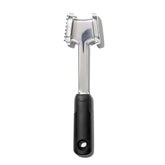 OXO Good Grips die-cast meat tenderizer front view shows durable construction for everyday use.
