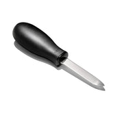 OXO Good Grips Oyster Knife bent-tip blade allows easy shell entry.