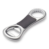 OXO Steel Bottle Opener pop-top side for fast, effortless metal cap removal.