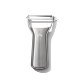 OXO Steel Y Peeler blade-glide for quick prep of firm produce