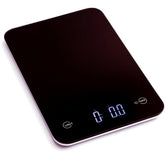 Ozeri Touch on tempered glass surface for precise measurements in the kitchen.