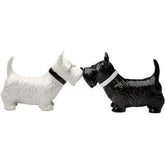 Pacific Giftware Kissing Scottish Terrier salt and pepper shakers, magnetic and ready for display