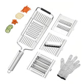 Paddsun 4-in-1 cheese grater with interchangeable blades for easy zesting and grating.